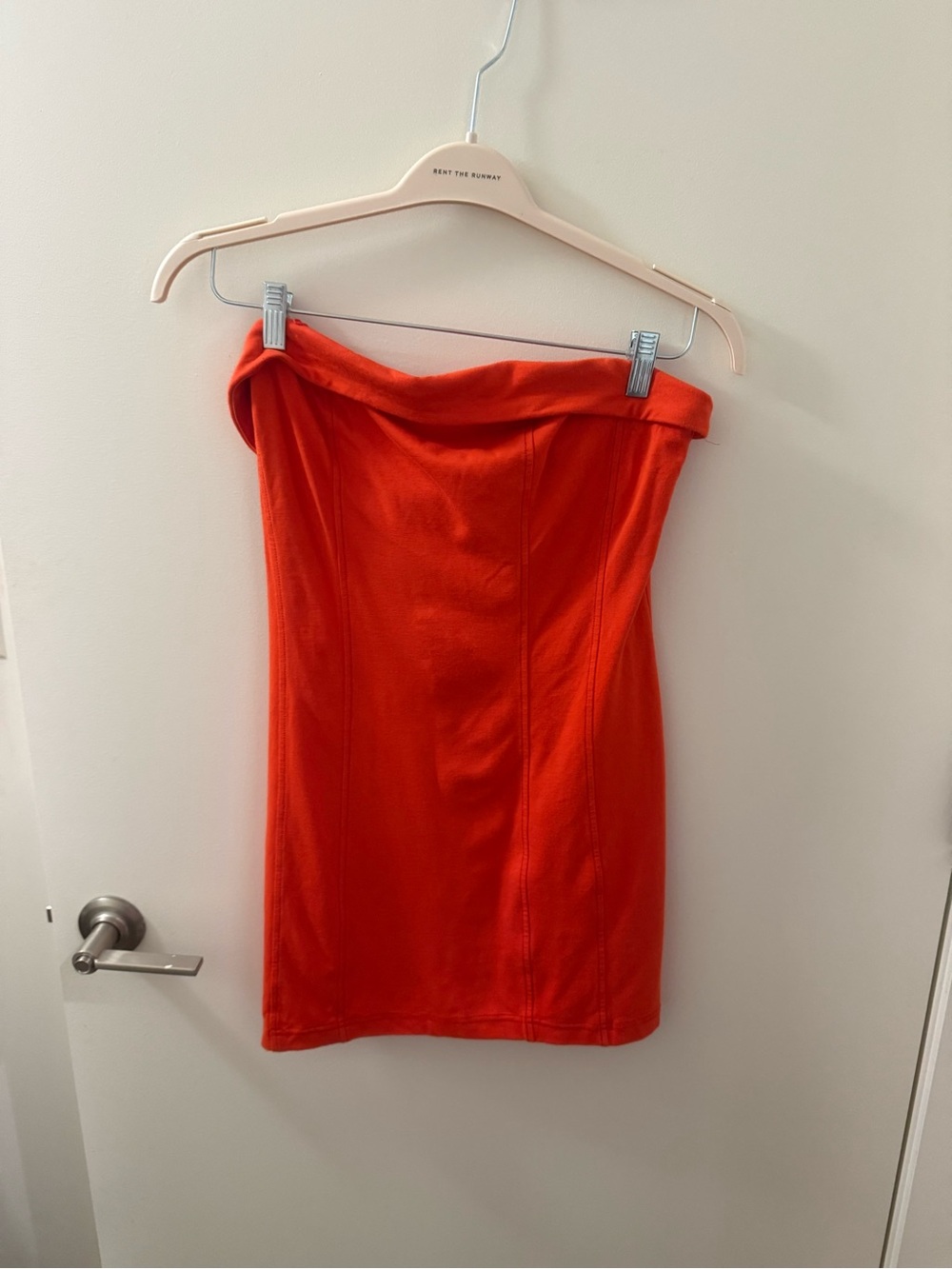 Off-Shoulder Orange Bodycon Dress